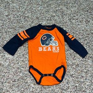 Boys, girls NFL Chicago Bears Orange and Navy Kids Bodysuit, 3-6 months onesie